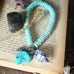 Alquimia Aqua and Blue Beaded Necklace